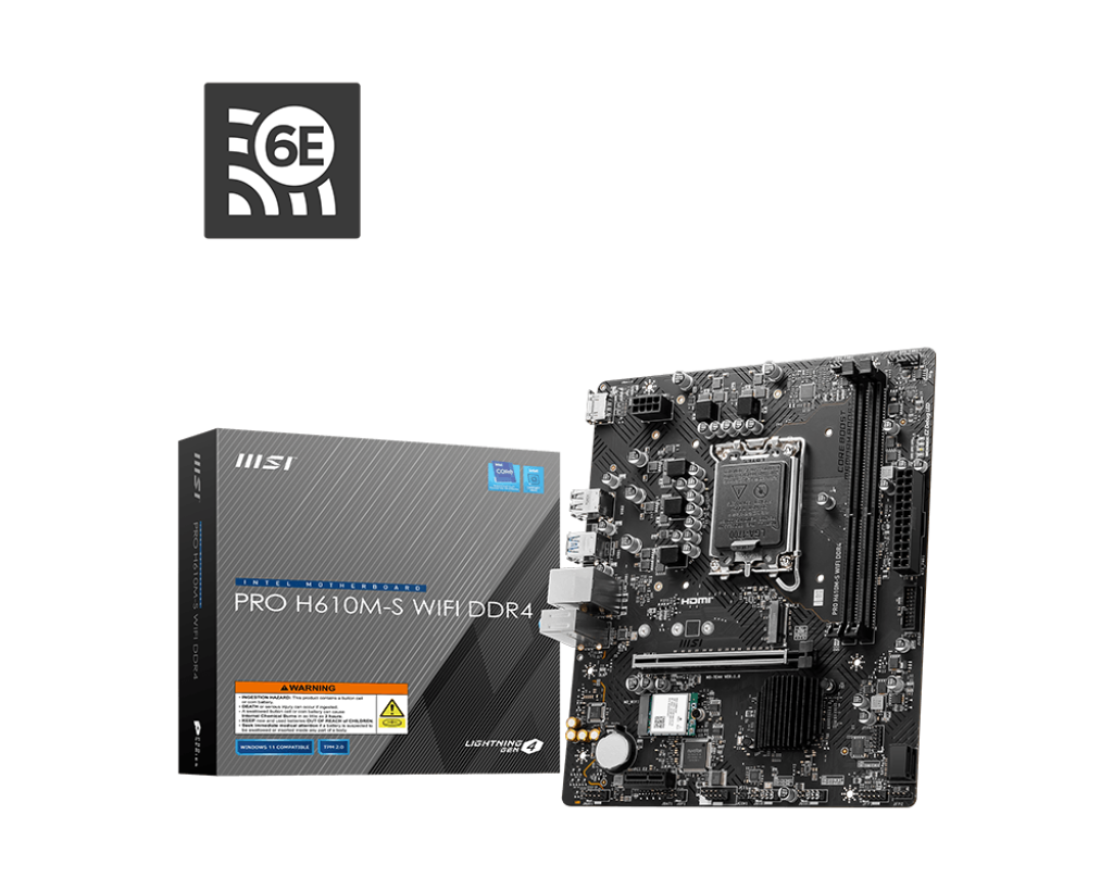 MSI Pro H610M-S WiFi DDR4 Motherboard