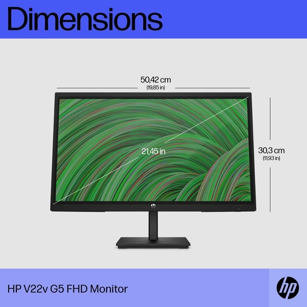HP V22v G5 21.5-inch Full HD Monitor (Black)