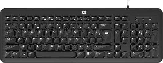 HP K160 Wired USB Keyboard — Full-Size | Chiclet Keys | Spill-Resistant | 12 Fn Shortcut Keys | 3 LED Indicators | Plug & Play | 1-Year Warranty (9Z4V7AA#ACJ, Black)