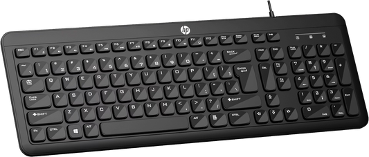 HP K160 Wired USB Keyboard — Full-Size | Chiclet Keys | Spill-Resistant | 12 Fn Shortcut Keys | 3 LED Indicators | Plug & Play | 1-Year Warranty (9Z4V7AA#ACJ, Black)