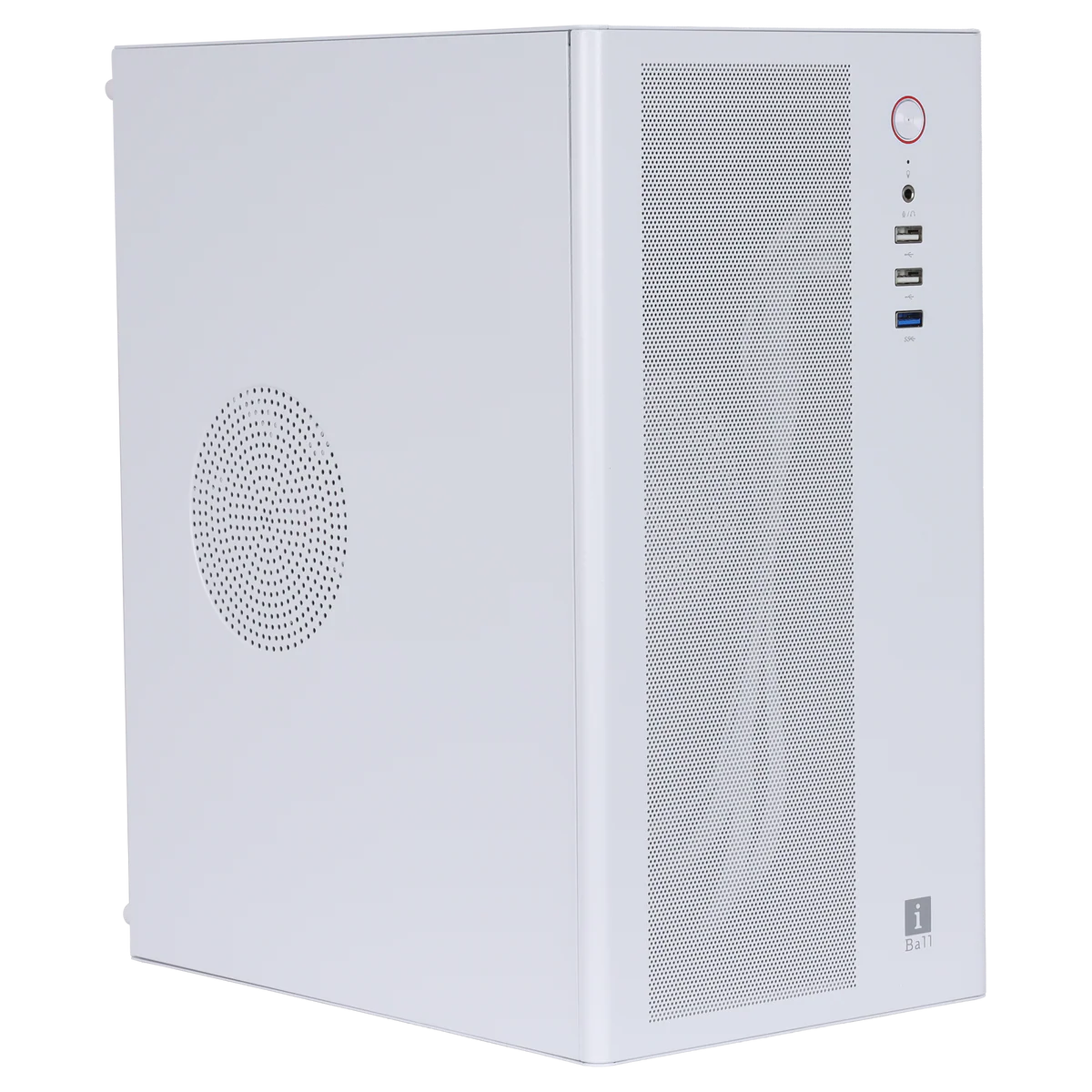 iBall MT:20 Mini-Tower Micro-ATX / Mini-ITX PC Cabinet with SMPS — Black / White