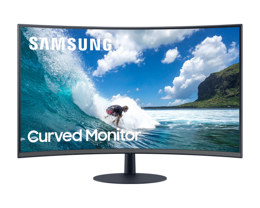 Samsung 27″ Curved Monitor LC27T550FDWXXL | 1000R Curve · 75 Hz Refresh · Full HD · FreeSync · Built-in Speakers