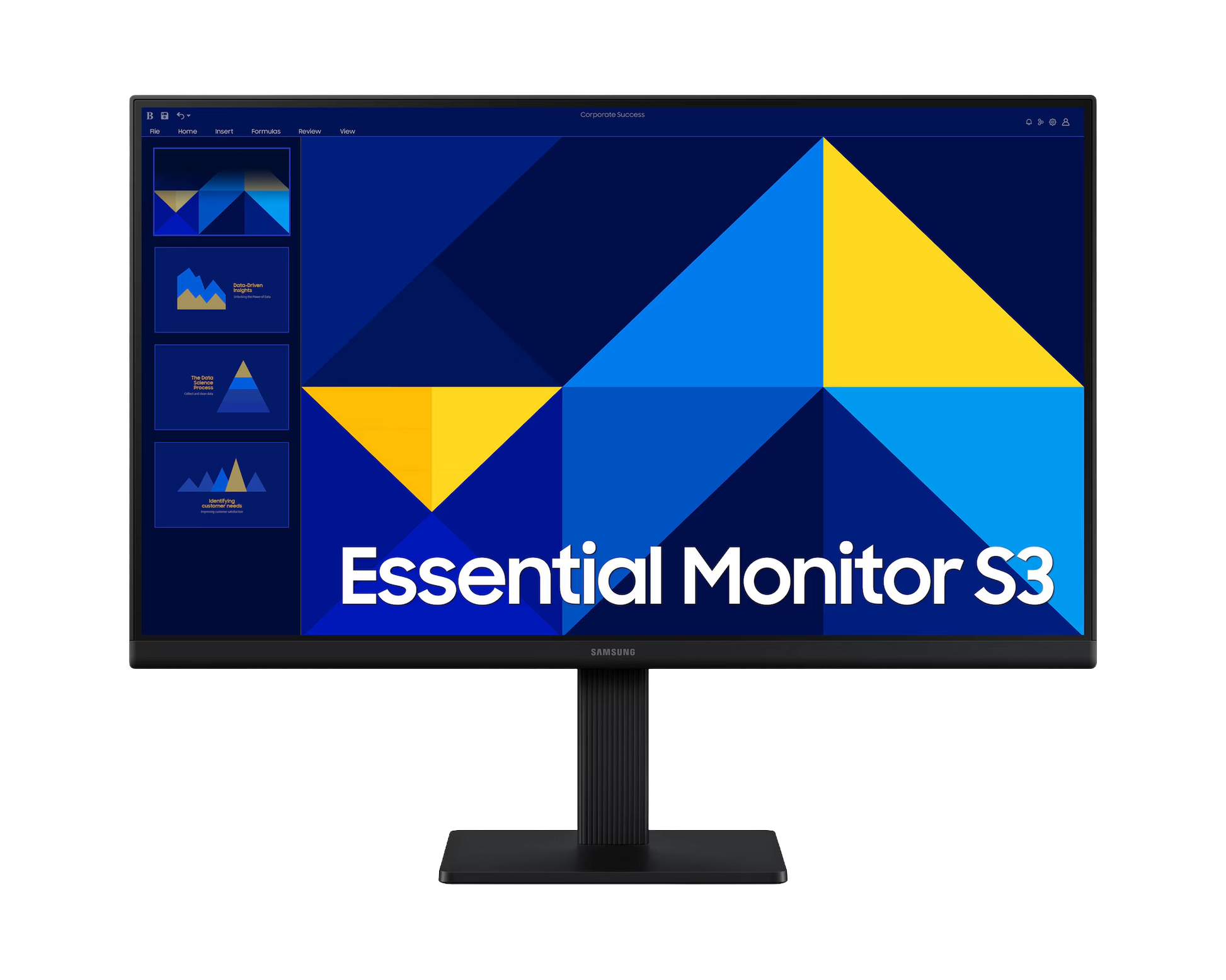 Samsung Essential Monitor S3 S30GD 22" FHD IPS 100Hz Monitor — Eye Saver | Borderless | Black (LS22D300GAWXXL)