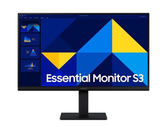 Samsung Essential Monitor S3 S30GD 22" FHD IPS 100Hz Monitor — Eye Saver | Borderless | Black (LS22D300GAWXXL)