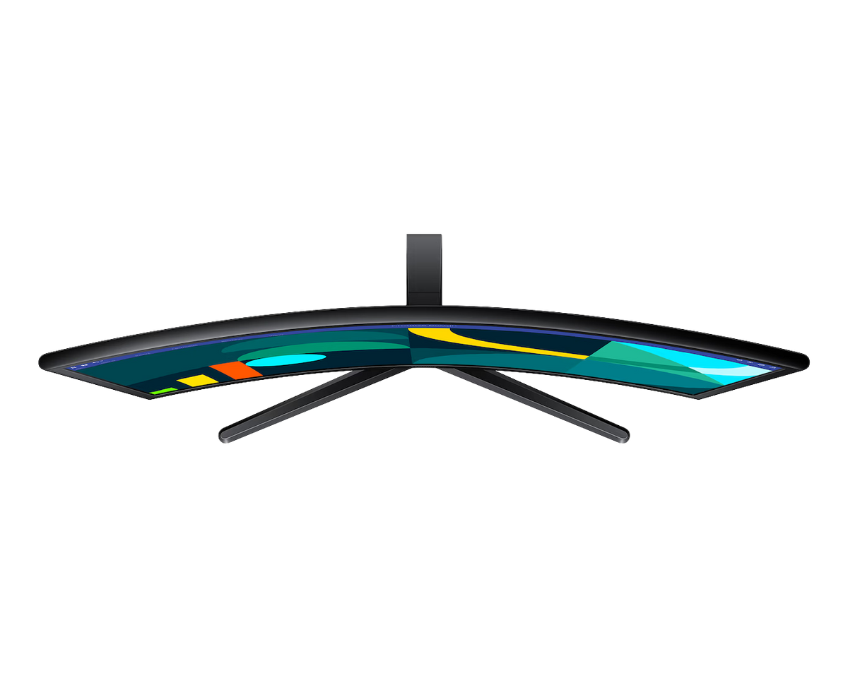 Samsung S3 Essential Monitor 24" FHD 1800R Curved 100Hz VA — Eye Saver Mode | Game Mode | Flicker Free | HDMI + D-Sub | TÜV Certified (LS24D368GAWXXL)