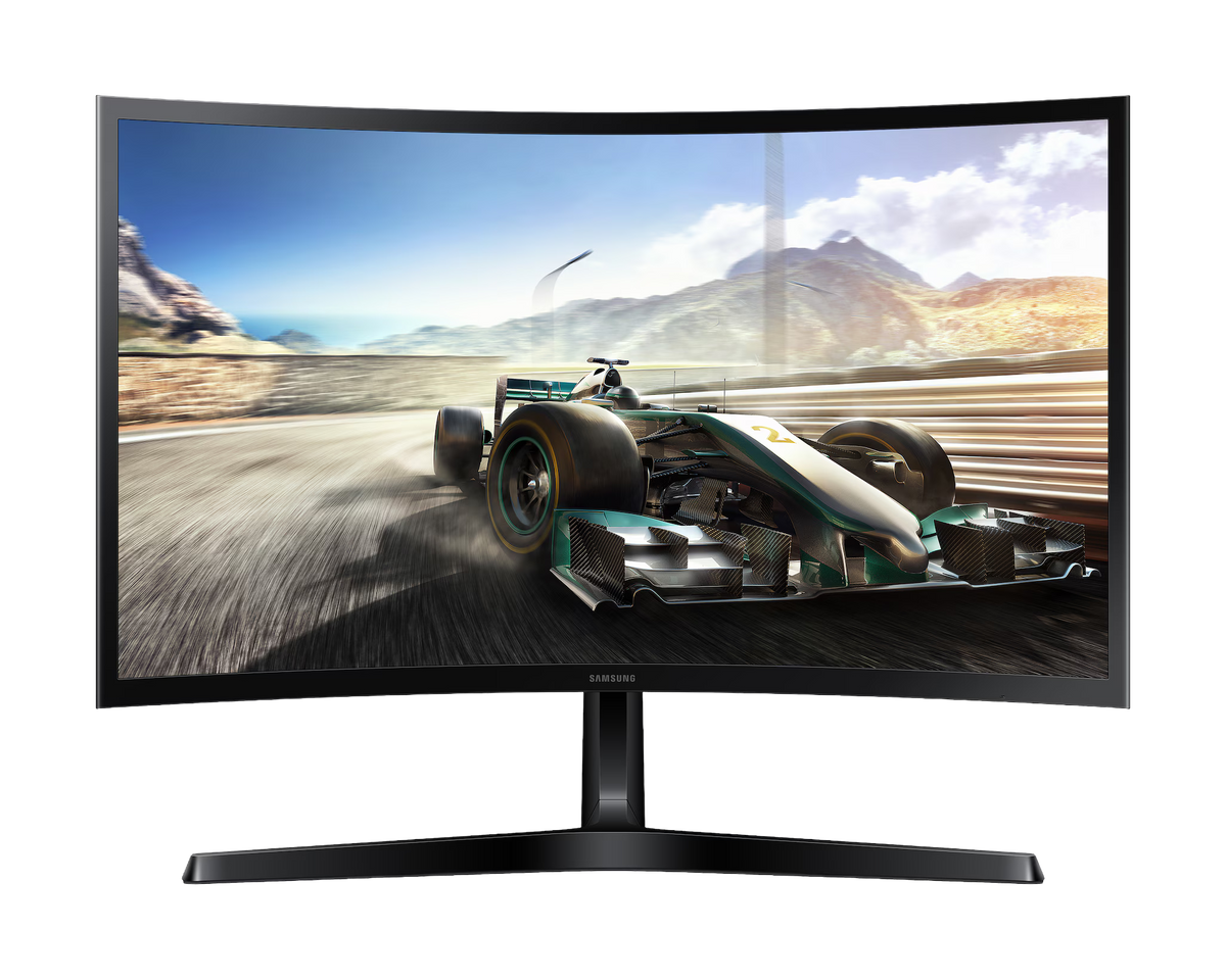Samsung S3 Essential Monitor 24" FHD 1800R Curved 100Hz VA — Eye Saver Mode | Game Mode | Flicker Free | HDMI + D-Sub | TÜV Certified (LS24D368GAWXXL)