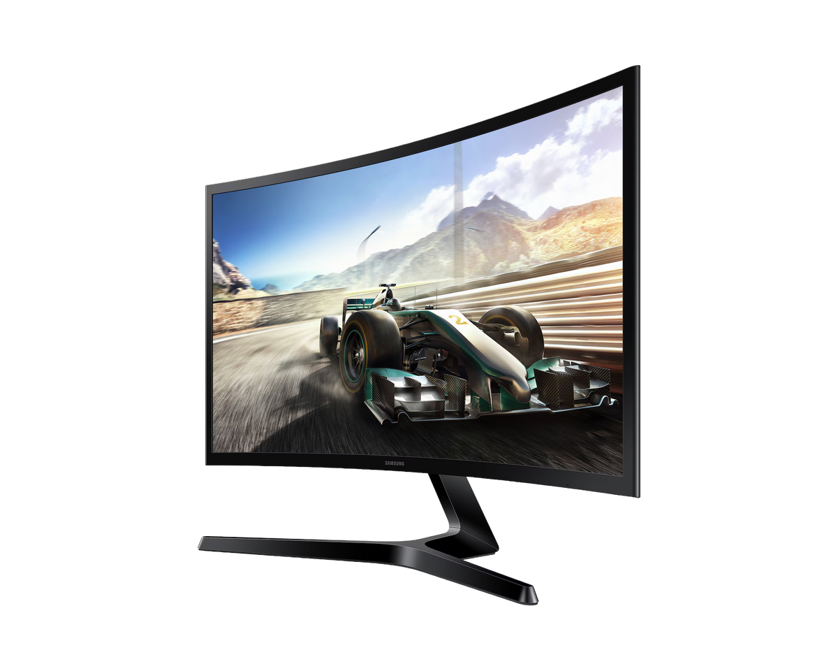 Samsung S3 Essential Monitor 24" FHD 1800R Curved 100Hz VA — Eye Saver Mode | Game Mode | Flicker Free | HDMI + D-Sub | TÜV Certified (LS24D368GAWXXL)