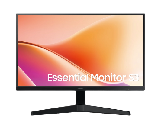 Samsung Essential Monitor S3 S33GF 24" FHD VA 100Hz Monitor — 3000:1 Contrast | Eye Saver | HDMI + D-Sub | Black (LS24F330EAWXXL)