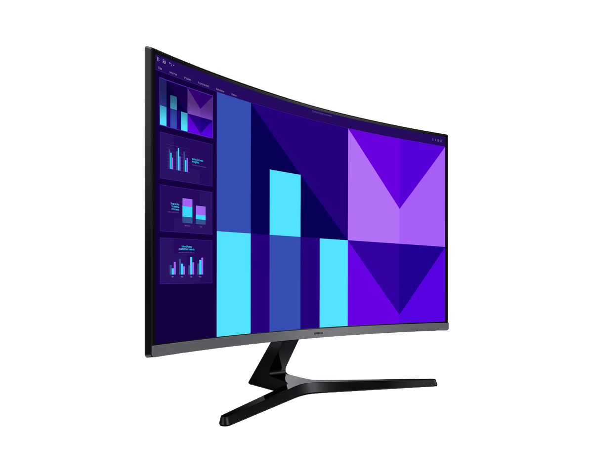 Samsung S3 S39GD Essential Monitor 32" FHD 1500R Curved 100Hz VA — Eye Saver Mode | Game Mode | Flicker Free | HDMI + D-Sub | 59% Recycled Plastic (LS32D390GAWXXL)