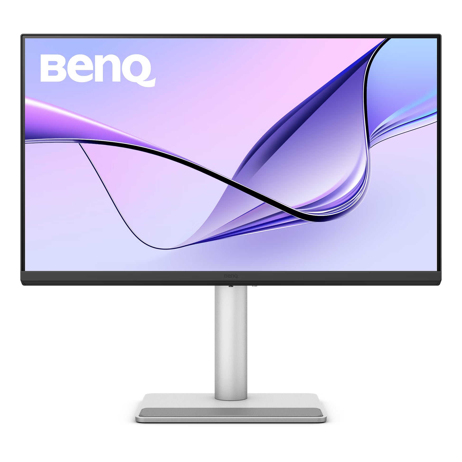 BenQ MA270U 27-inch 4K UHD monitor for Mac, featuring Mac-compatible color matching and a sleek silver minimalist design.
