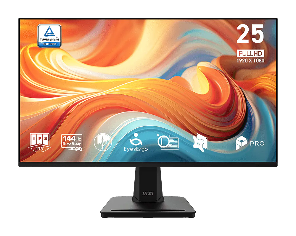 MSI PRO MP251 E14L 24.5" FHD IPS Business & Productivity Monitor — 144Hz | Adaptive-Sync | PerfectEdge