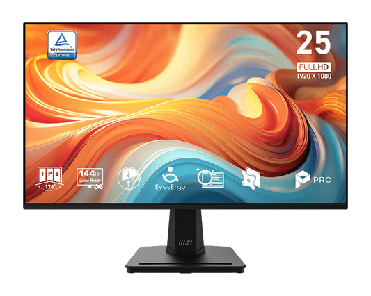 MSI PRO MP251 E14L 24.5" FHD IPS Business & Productivity Monitor — 144Hz | Adaptive-Sync | PerfectEdge