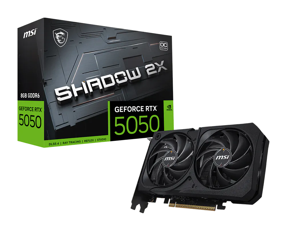 MSI GeForce RTX 5050 8G Shadow 2X OC Graphics Card