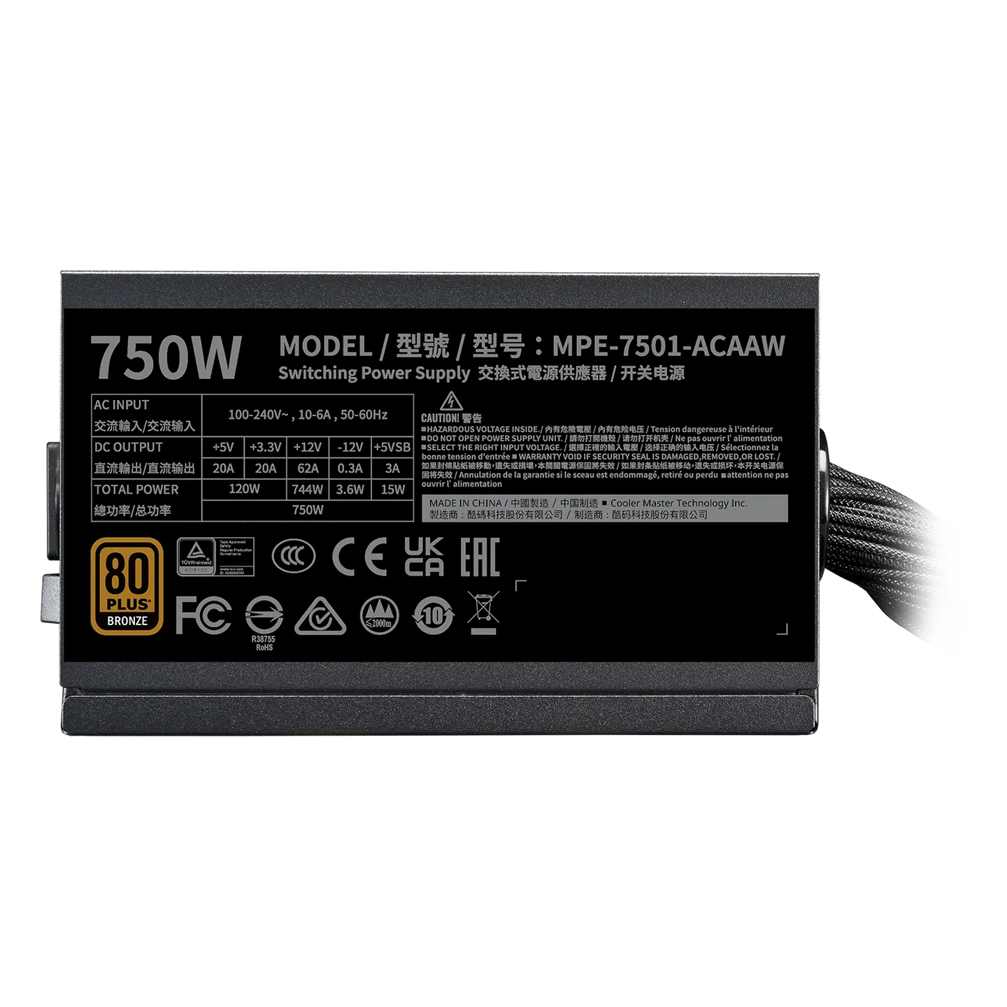 Cooler Master MWE Bronze 750 V3 Power Supply