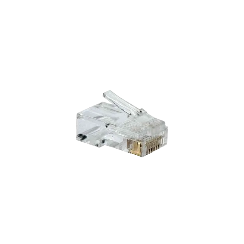 D-Link NPG-5E1TRA031-100 Cat5E UTP RJ45 Modular Plug — 8P8C | 24–26 AWG Stranded | 3µ Gold-Plated Contacts | T568A/T568B | Transparent | Pack of 100