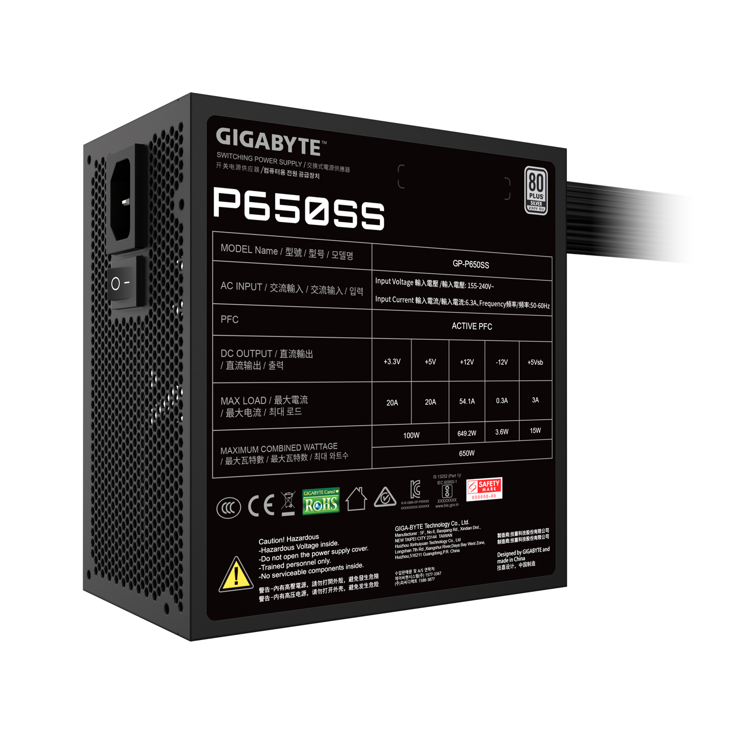 Gigabyte P650 SS Power Supply
