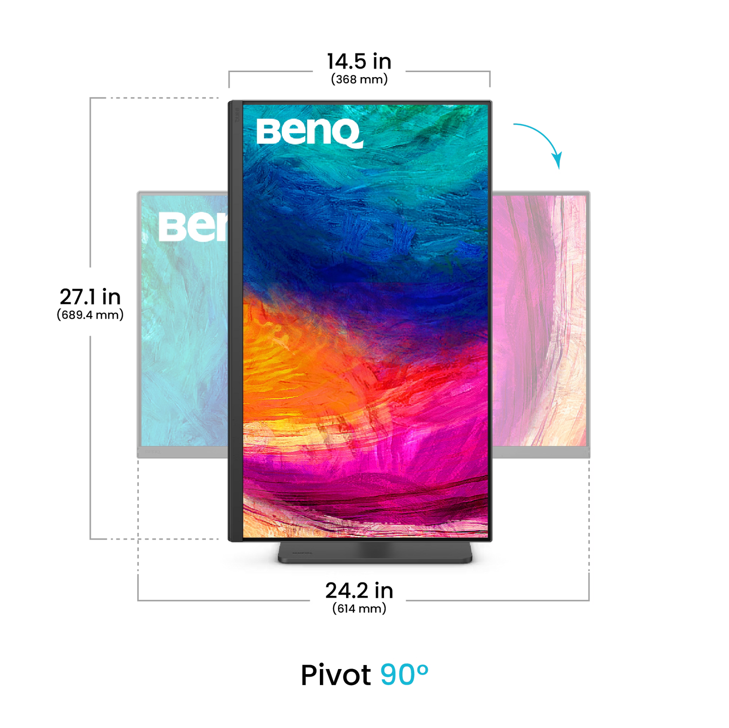 BenQ PD2706QN 27” QHD 95% P3 90W USB-C Designer Monitor