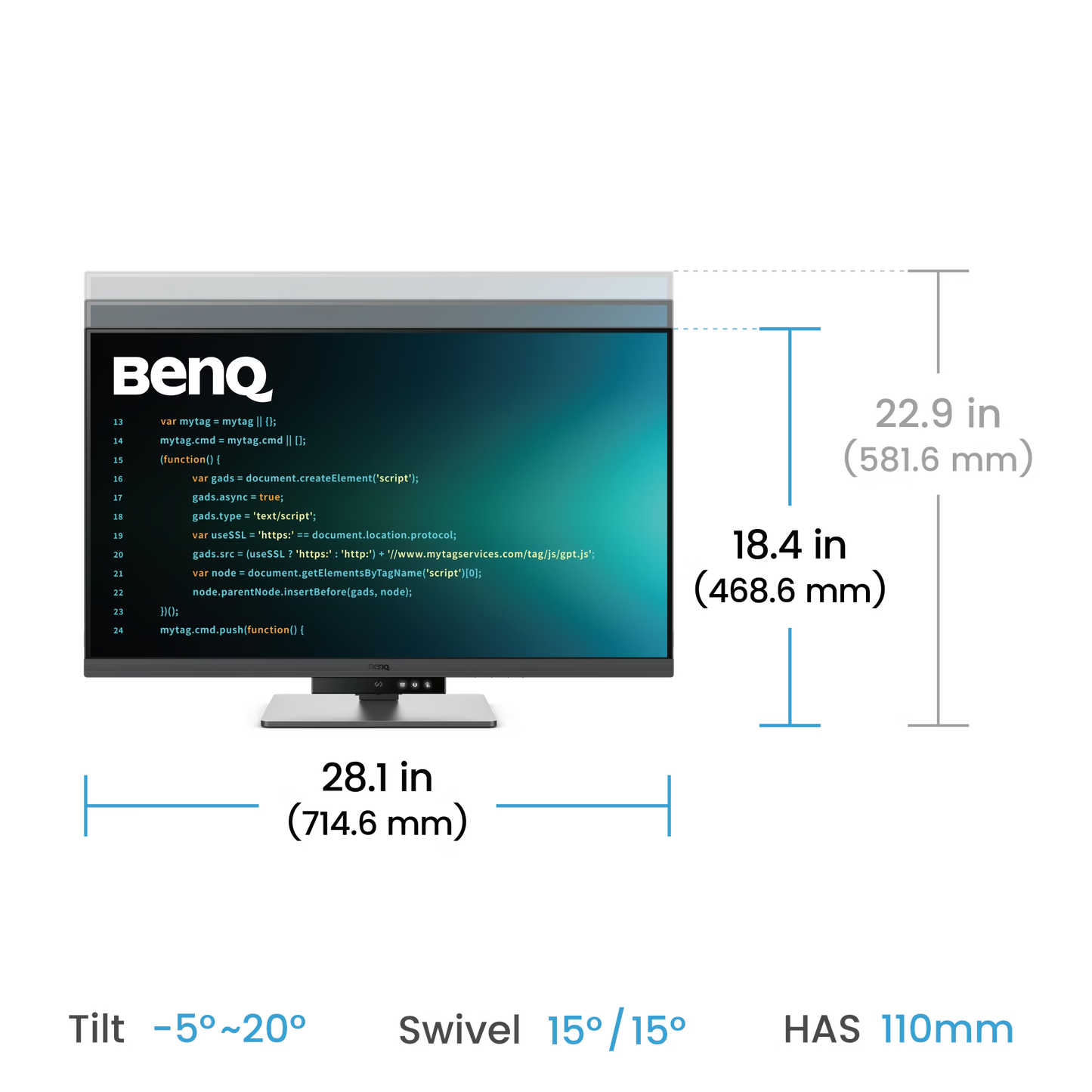 BenQ RD320U｜32” 4K BenQ Programming Monitor with MoonHalo Backlight