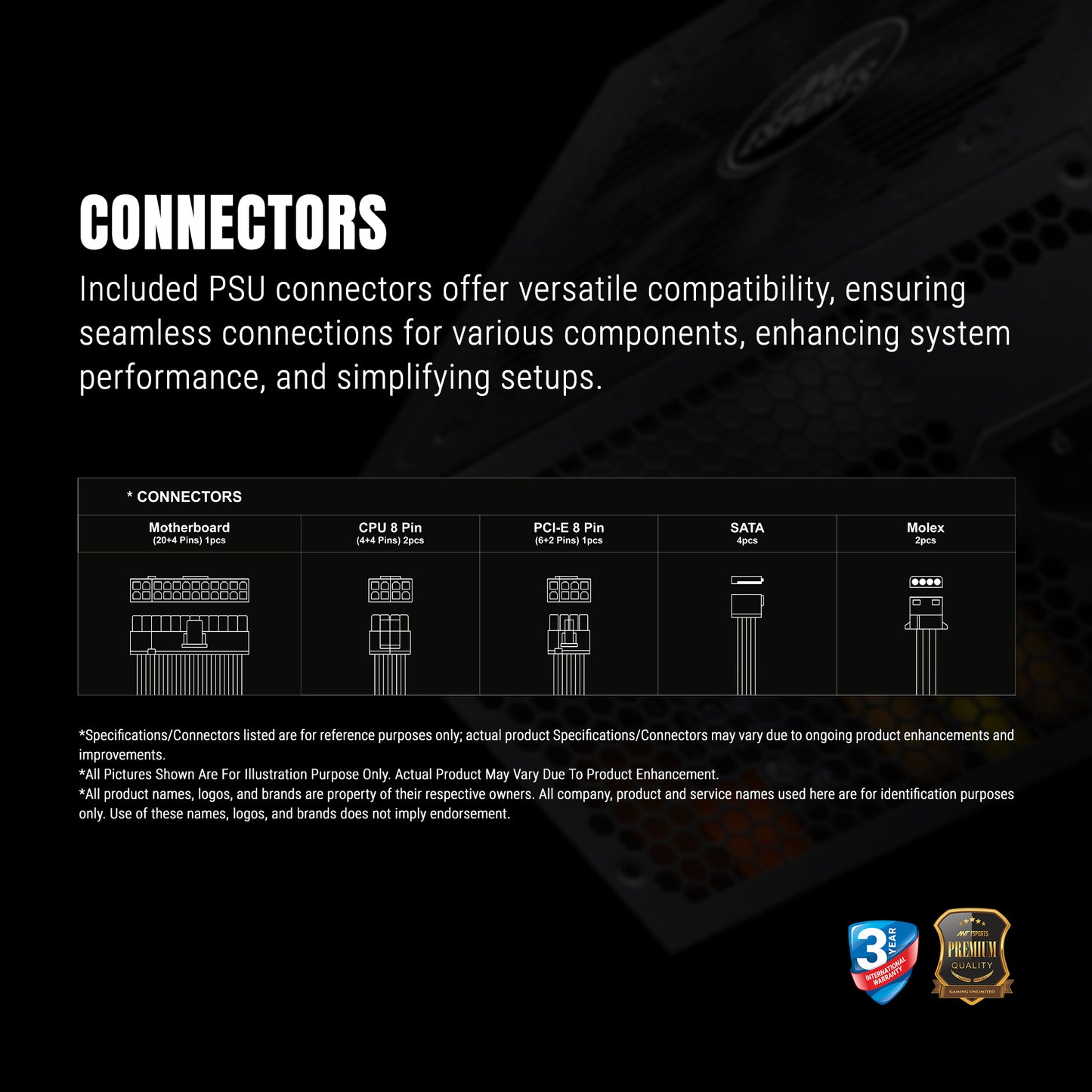 Ant Esports RX550 Power Supply | 550 W 80+ Bronze Certified