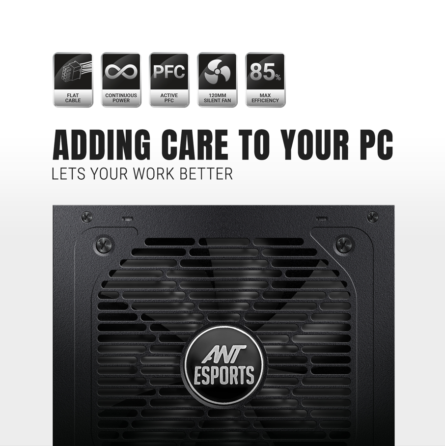 Ant Esports RX550 Power Supply | 550 W 80+ Bronze Certified