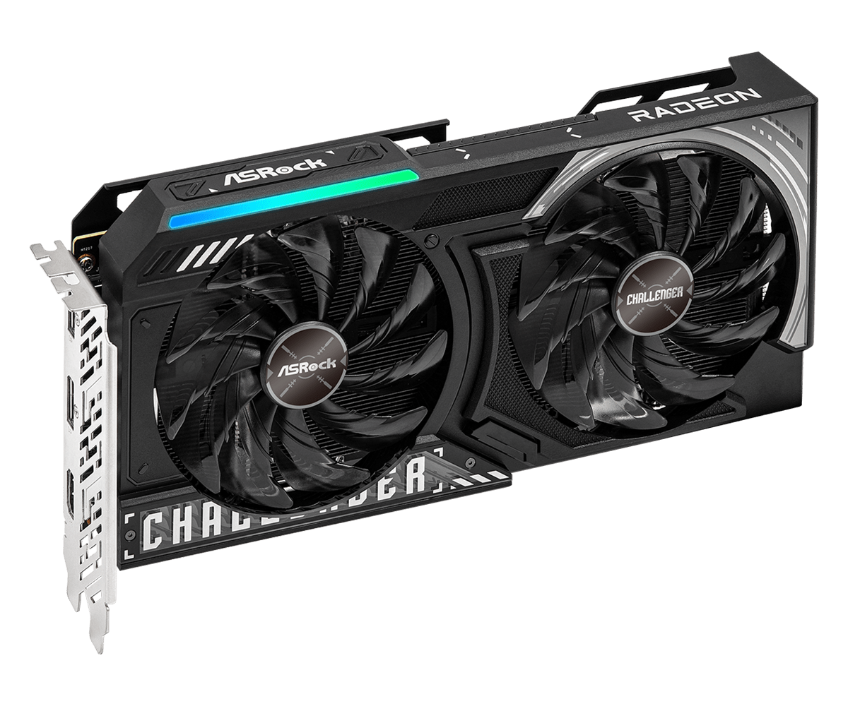 ASRock Radeon RX 9060 XT Challenger 16GB OC Graphics Card — AMD RDNA 4 | PCIe 5.0 | 3290 MHz Boost