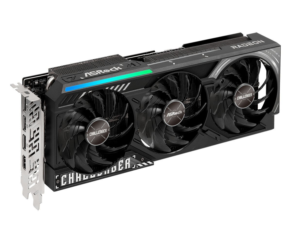 ASRock Radeon RX 9070 XT Challenger 16GB Graphics Card — AMD RDNA 4 | PCIe 5.0 | 2970 MHz Boost | 256-bit