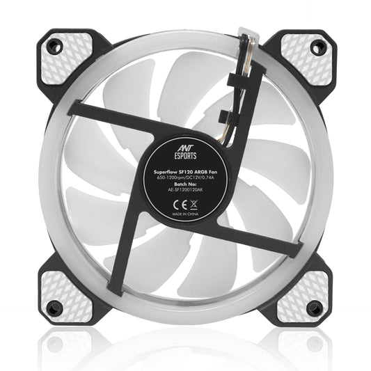 Ant Esports Superflow V2 120mm ARGB Black Case Fan