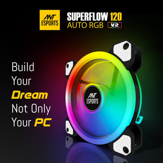 Ant Esports Superflow V2 120mm ARGB Black Case Fan