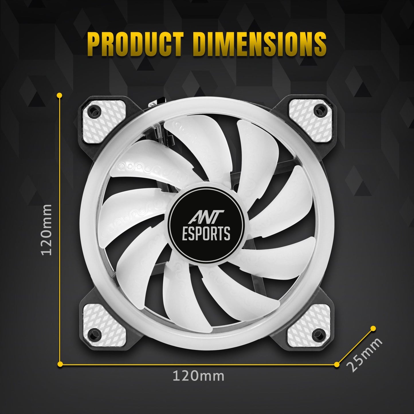 Ant Esports Superflow V2 120mm ARGB Black Case Fan