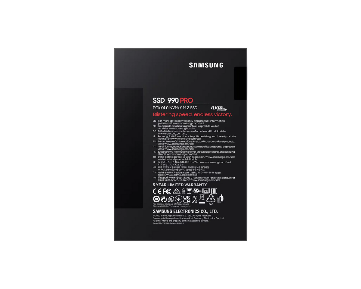 Samsung 990 Pro NVMe M.2 2280 SSD (1TB–4TB)