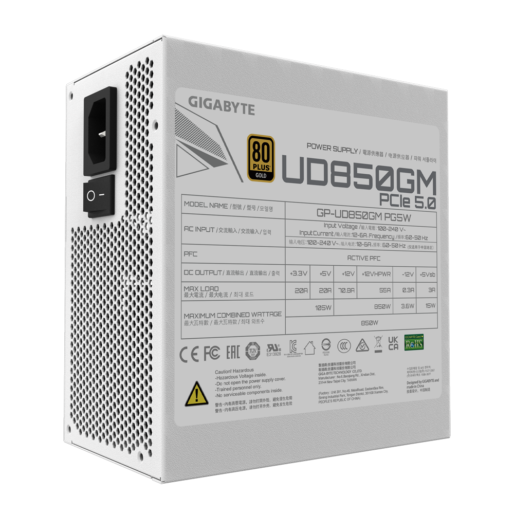 Gigabyte UD850GM PG5W Power Supply
