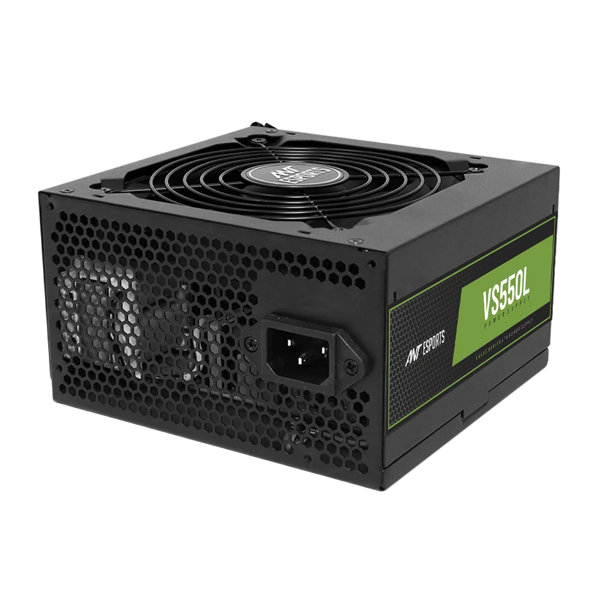 Ant Esports VS550L 550W Non-Modular Power Supply Unit — 550W | Non-Modular | 24-Pin ATX | 8-Pin EPS CPU | 1× PCIe | 4× SATA | 2× Molex | 2-Year Warranty