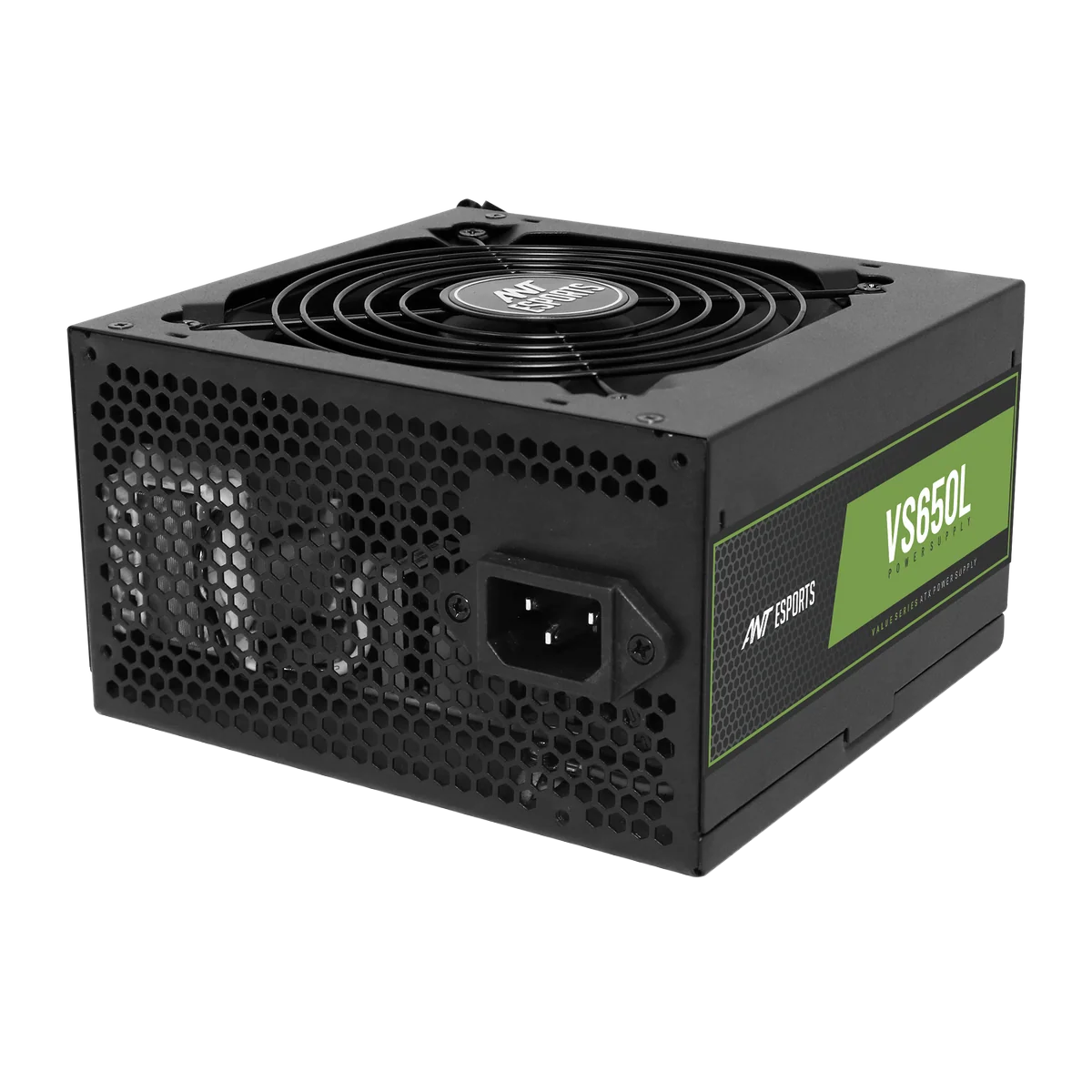 Ant Esports VS650L 650W Non-Modular Power Supply Unit — 650W | Non-Modular | 24-Pin ATX | 8-Pin EPS CPU | 1× PCIe | 4× SATA | 2× Molex | 2-Year Warranty