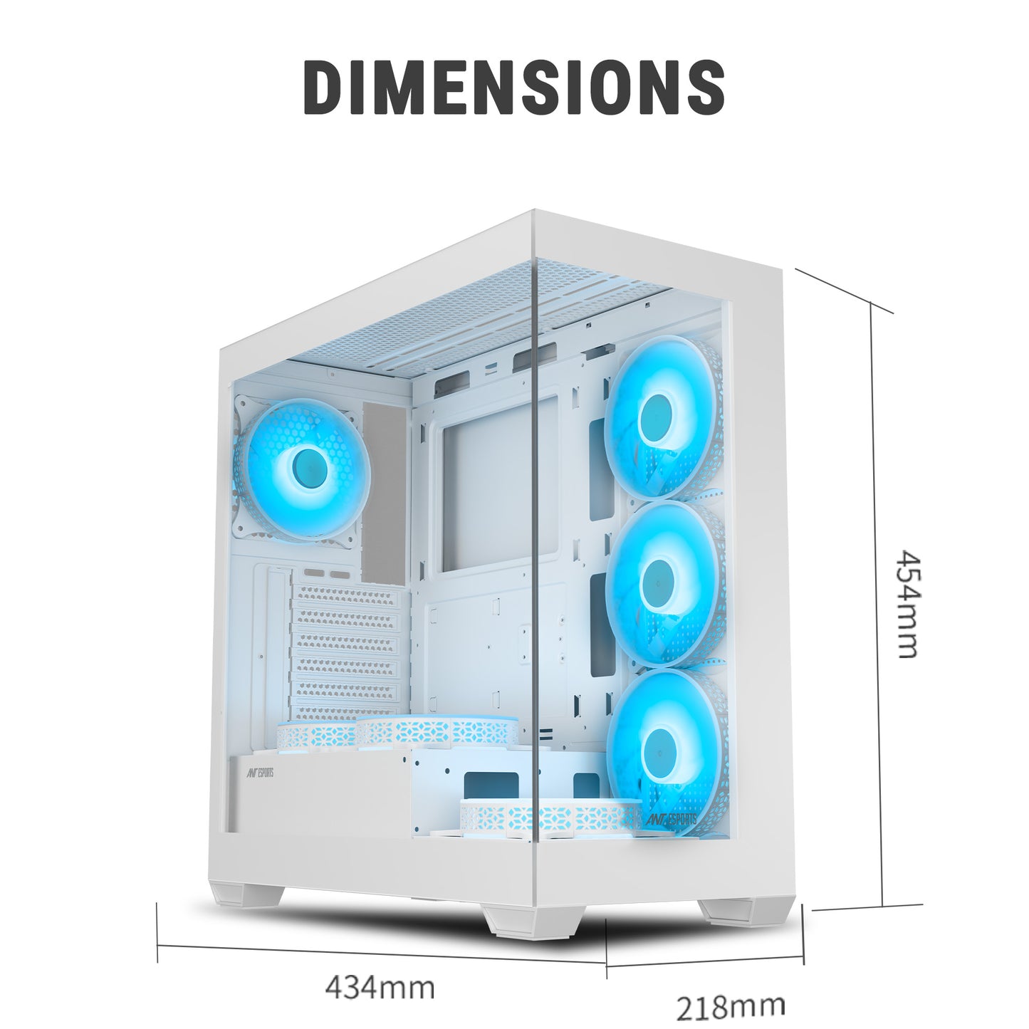 Ant Esports Crystal X7 Mid-Tower ATX / Micro-ATX / Mini-ITX Case