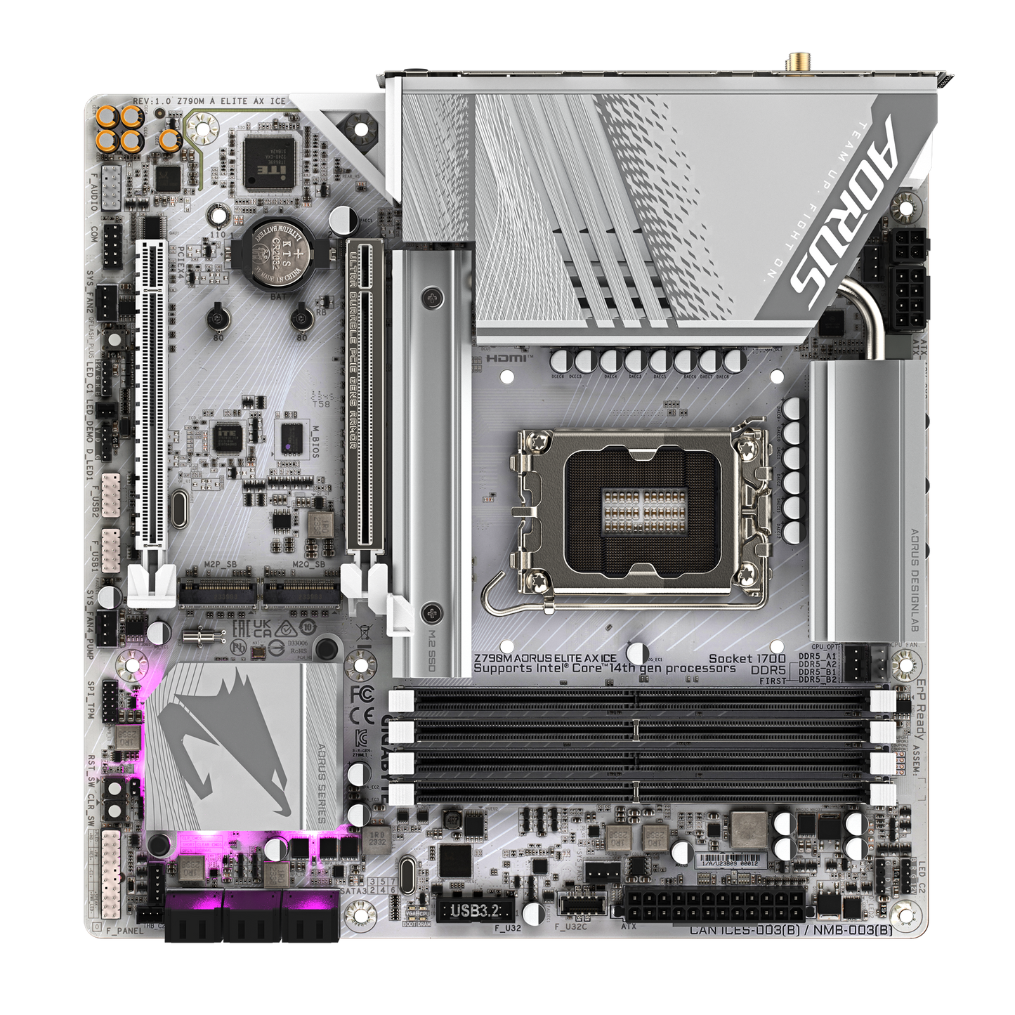 Gigabyte Z790M Aorus Elite AX Ice Motherboard
