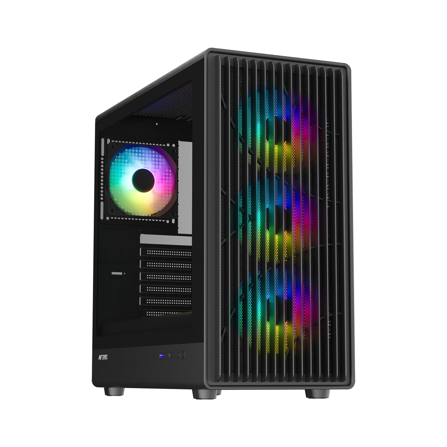 Ant Esports ZEN Air 360 Mid-Tower ATX / Micro-ATX / Mini-ITX Gaming Cabinet – Black (4× 120mm ARGB Fans)