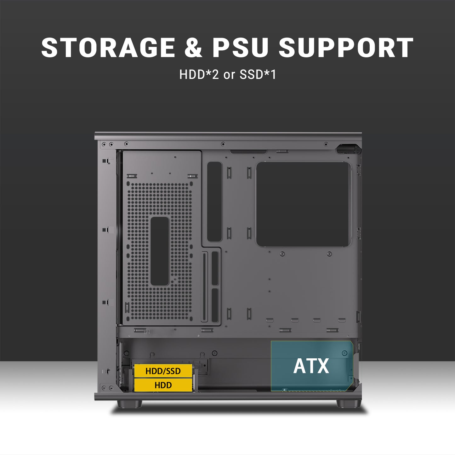 Ant Esports ZEN Air 360 Mid-Tower ATX / Micro-ATX / Mini-ITX Gaming Cabinet – Black (4× 120mm ARGB Fans)