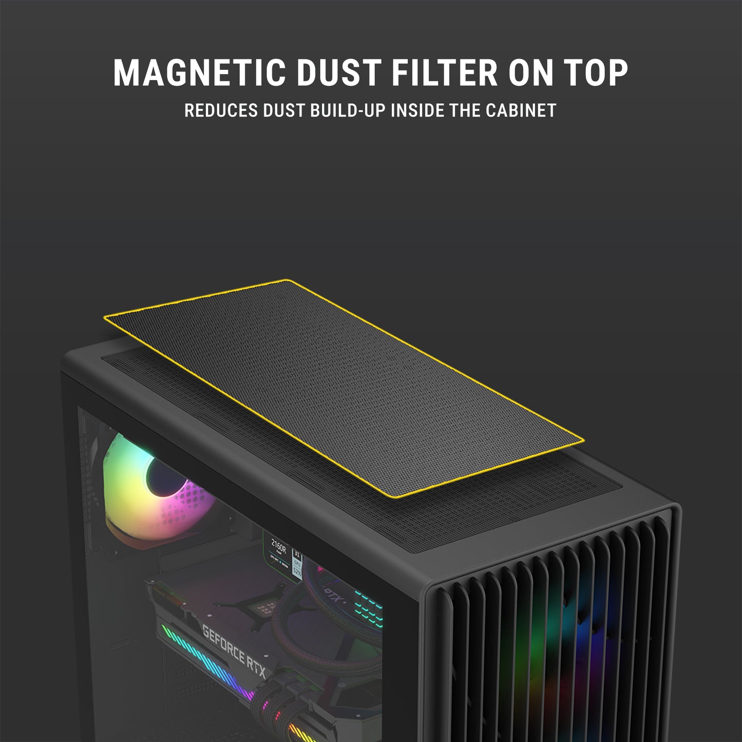 Ant Esports ZEN Air 360 Mid-Tower ATX / Micro-ATX / Mini-ITX Gaming Cabinet – Black (4× 120mm ARGB Fans)