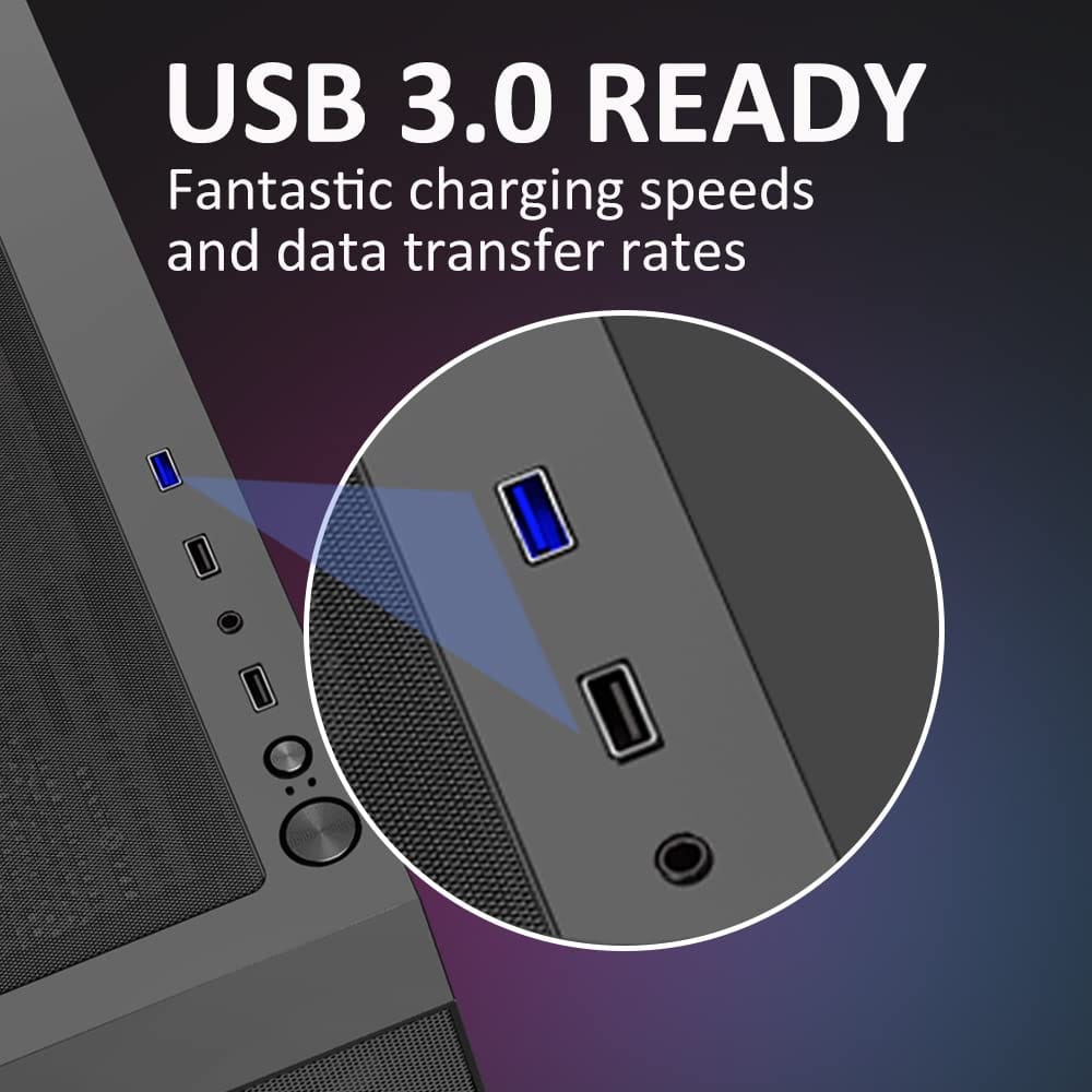 Ant Esports ICE-110 Mid Tower Gaming Cabinet - Image 3