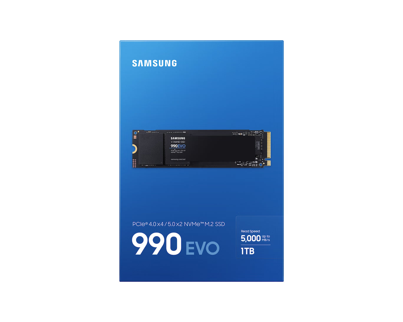 Samsung 990 PCIe 4.0 NVMe M.2 SSD 1TB — MZ-V9V1T0BW | Up to 7,150 MB/s Read
