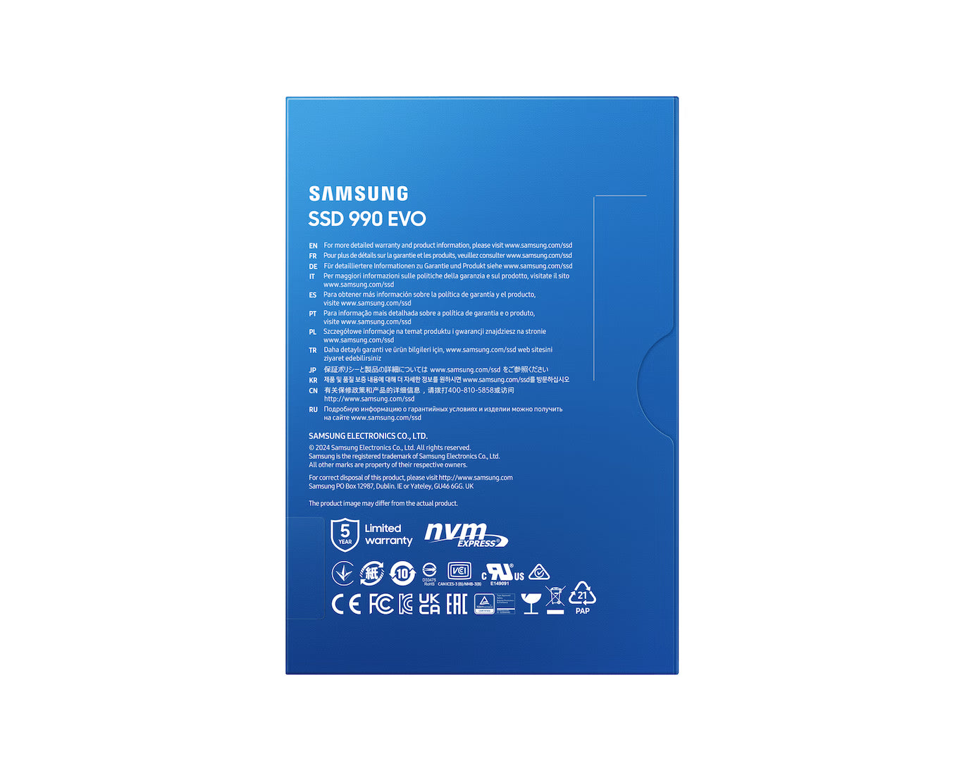 Samsung 990 PCIe 4.0 NVMe M.2 SSD 1TB — MZ-V9V1T0BW | Up to 7,150 MB/s Read