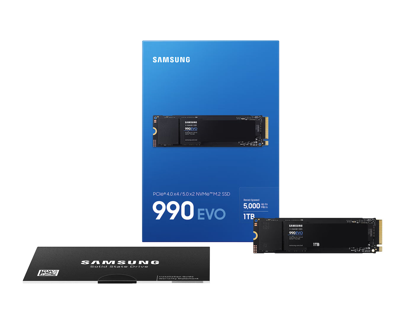 Samsung 990 PCIe 4.0 NVMe M.2 SSD 1TB — MZ-V9V1T0BW | Up to 7,150 MB/s Read