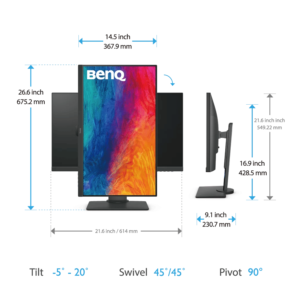 BenQ PD2705Q (27-inch 2K QHD sRGB HDR10 USB-C Designer Monitor)