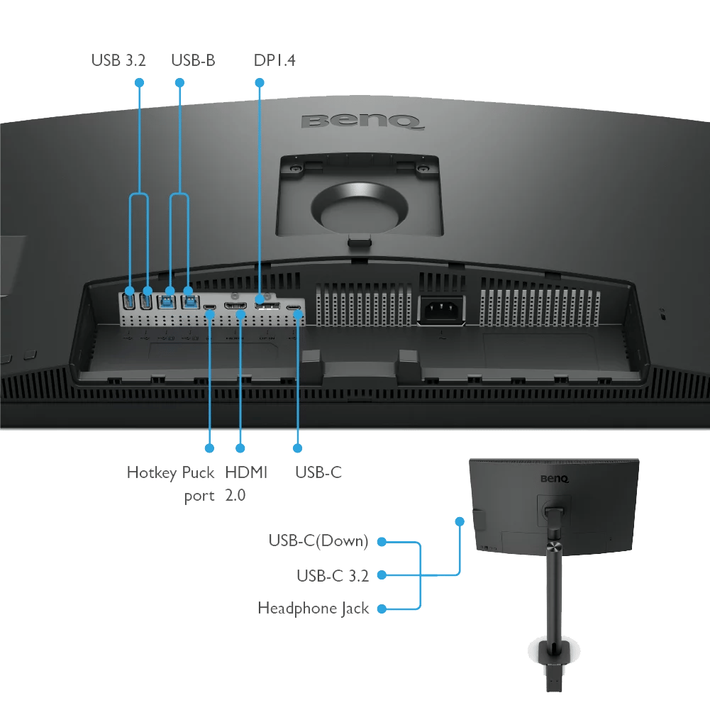 BenQ PD2705UA (27-inch Ergo Arm 4K UHD sRGB HDR10 USB-C Designer Monitor) - Image 3