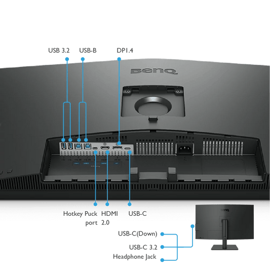 BenQ PD3205U (32-inch 4K UHD sRGB HDR10 USB-C Designer Monitor) - Image 2