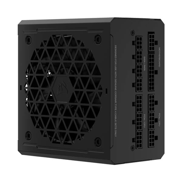 Corsair RMe Series RM1000e 1000W Fully Modular ATX 3.1 Power Supply — 80 Plus Gold | PCIe 5.1 | Zero RPM | Rifle Bearing Fan (CP-9020264-IN)