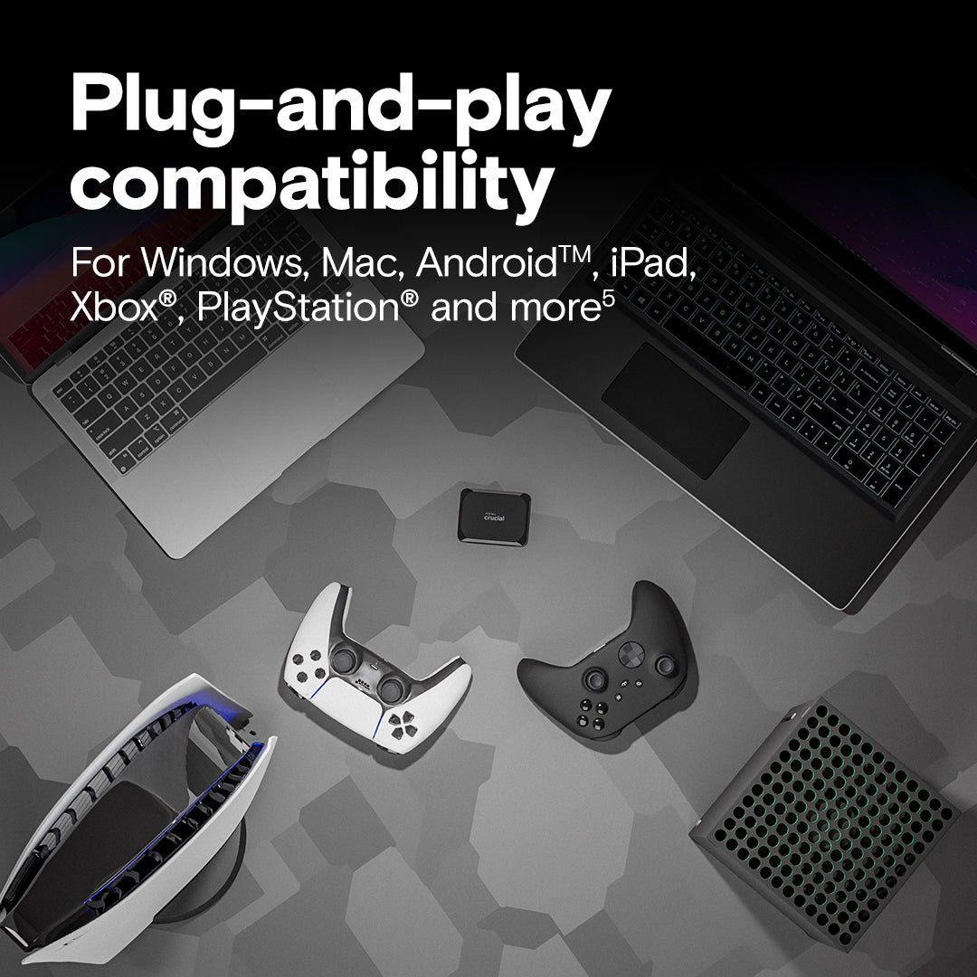 Crucial X9 Portable SSD (1Tb/2Tb/4Tb) (1050 MBPS)