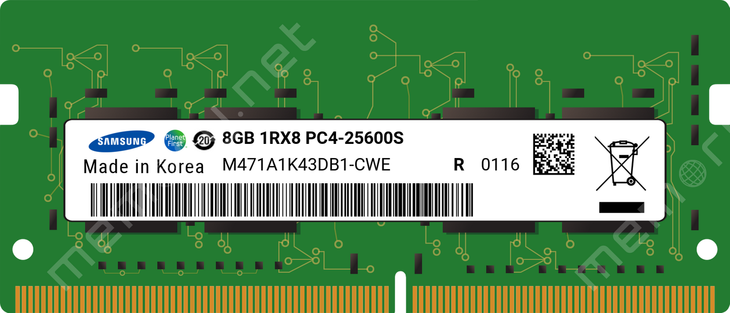 Samsung OEM Pulled DDR4 SO-DIMM Laptop RAM — 8GB / 16GB | 3200MHz | Recertified