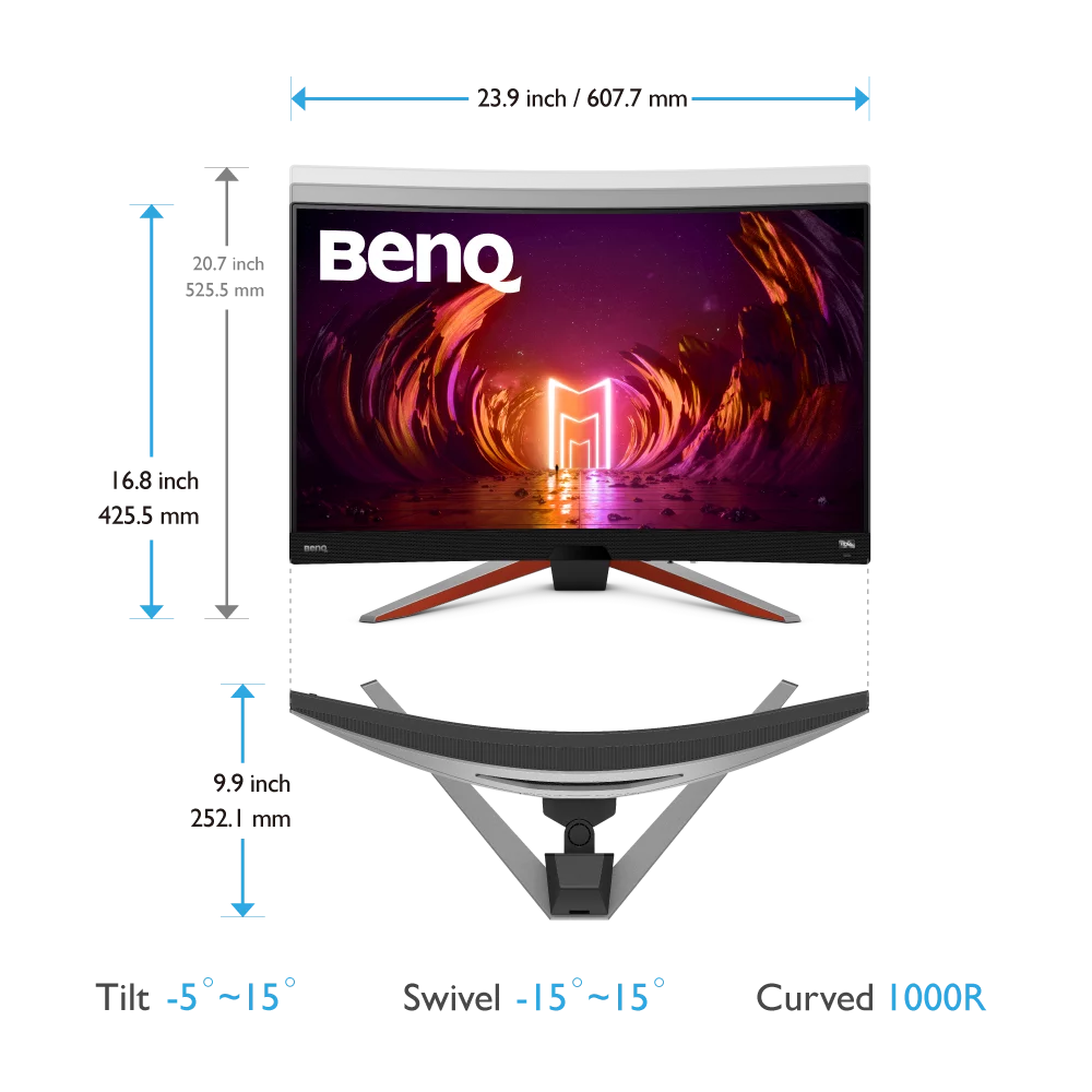 BenQ EX2710R | MOBIUZ 27" 1000R Curved Gaming Monitor