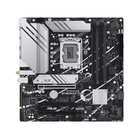 ASUS PRIME B760M-A WIFI Intel B760 Micro-ATX Motherboard — LGA1700 | DDR5 | Wi-Fi 6 | 2.5GbE | PCIe 4.0 | Aura Sync